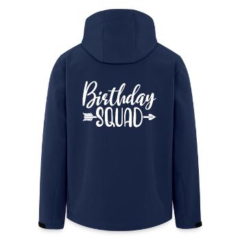 Birthday Squad Matching Group Birthday Party Gift - Men’s Recycled Softshell Jacket by Stanley/Stella - navy - Back - AI Model Male 185 light (185cm)