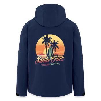 Santa Cruz, California - Men’s Recycled Softshell Jacket by Stanley/Stella - navy - Back - AI Model Male 185 light (185cm)