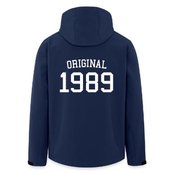 Original 1989 35e anniversaire hommes femmes 35 ans - Veste softshell homme en polyester recyclé Stanley/Stella - marine - Dos - AI Model Male 185 light (185cm)