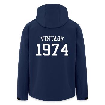 Jahrgang 1974 50. Geburtstag Männer Frauen 50 Jahre alt - Recycelte Männer Softshell-Jacke von Stanley/Stella - Navy - Hinten - AI Model Male 185 light (185cm)
