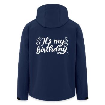 C’est mon anniversaire Cadeau et tenue de fête d’anniversaire mignons - Veste softshell homme en polyester recyclé Stanley/Stella - marine - Dos - AI Model Male 185 light (185cm)