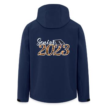 Senior 2023 Tiger Skin Graduated Graduation Gift - Men’s Recycled Softshell Jacket by Stanley/Stella - navy - Back - AI Model Male 185 light (185cm)