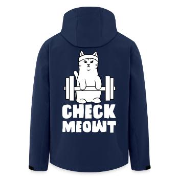 gym cat check me out meowt fit - Veste softshell homme en polyester recyclé Stanley/Stella - marine - Dos - AI Model Male 185 light (185cm)
