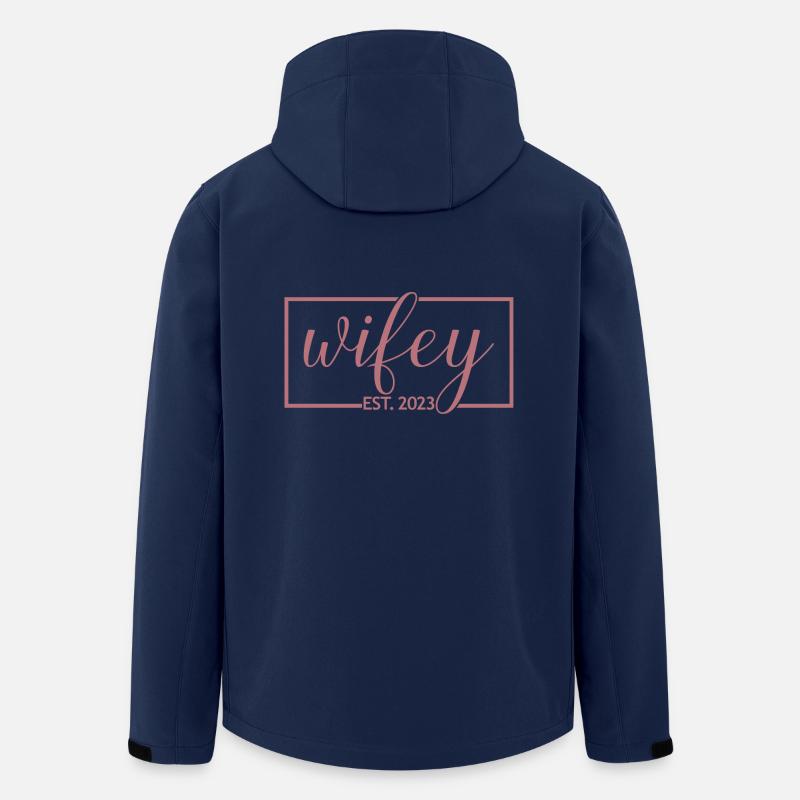 2023 Verlobung Brautdusche Hochzeit - Recycelte Männer Softshell-Jacke von Stanley/Stella - Navy