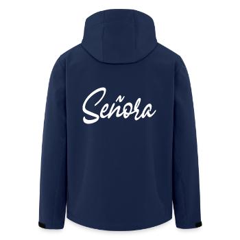 Señora Engagement Bride To Be Wedding Party - Men’s Recycled Softshell Jacket by Stanley/Stella - navy - Back - AI Model Male 185 light (185cm)