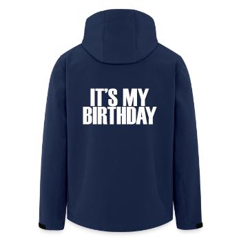 C’est mon anniversaire Cadeau et tenue de fête d’anniversaire cool - Veste softshell homme en polyester recyclé Stanley/Stella - marine - Dos - AI Model Male 185 light (185cm)