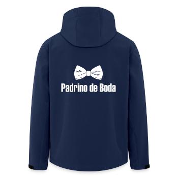 Padrino de Boda, Best Man Bowtie Wedding Groomsmen - Men’s Recycled Softshell Jacket by Stanley/Stella - navy - Back - AI Model Male 185 light (185cm)