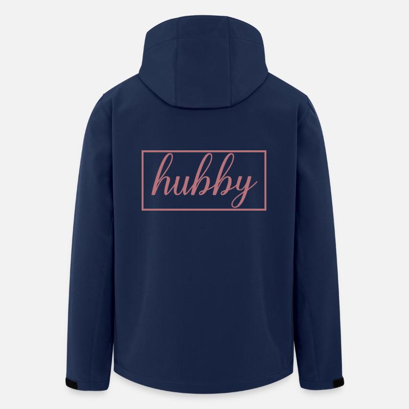 Hubby Matching Engagement Wedding Honeymoon - Men’s Recycled Softshell Jacket by Stanley/Stella - navy