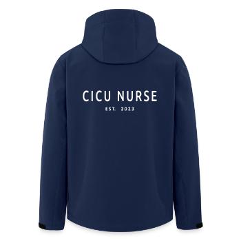 CICU Nurse Est. 2023 Stolze Krankenschwester Geschenk Männer & Frauen - Recycelte Männer Softshell-Jacke von Stanley/Stella - Navy - Hinten - AI Model Male 185 light (185cm)