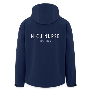 NICU Nurse Est. 2023 Neonatal Intensive Care Nurse - Men’s Recycled Softshell Jacket by Stanley/Stella - navy - Back - AI Model Male 185 light (185cm)
