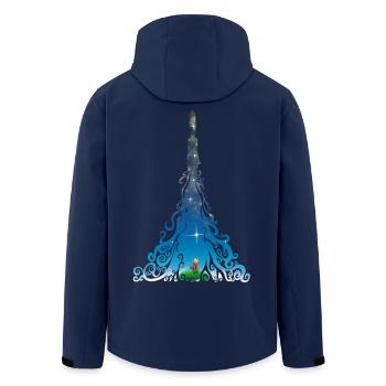 Rocket dreams - Men’s Recycled Softshell Jacket by Stanley/Stella - navy - Back - AI Model Male 185 light (185cm)