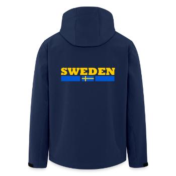 Drapeau suède - Veste softshell homme en polyester recyclé Stanley/Stella - marine - Dos - AI Model Male 185 light (185cm)