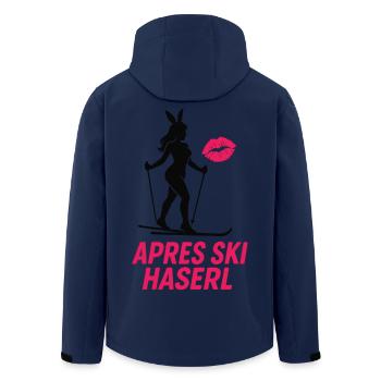 Après Ski Haserl Skiurlaub Winterurlaub - Recycelte Männer Softshell-Jacke von Stanley/Stella - Navy - Hinten - AI Model Male 185 light (185cm)