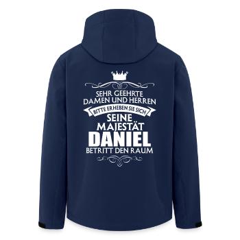 DANIEL - Majestät - Recycelte Männer Softshell-Jacke von Stanley/Stella - Navy - Hinten - AI Model Male 185 light (185cm)