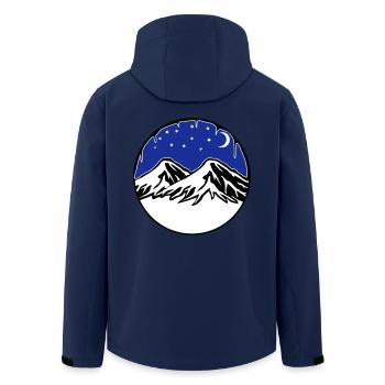 Ciel étoilé montagnes - Veste softshell homme en polyester recyclé Stanley/Stella - marine - Dos - AI Model Male 185 light (185cm)