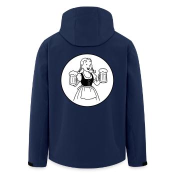 Bier mädchen - Men’s Recycled Softshell Jacket by Stanley/Stella - navy - Back - AI Model Male 185 light (185cm)