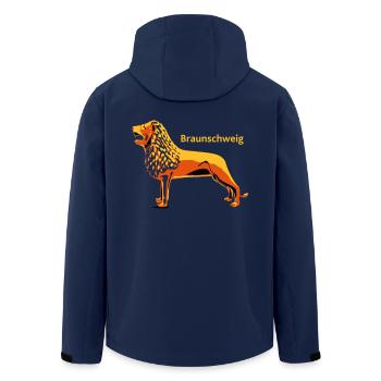Brunswick Lion - Veste softshell homme en polyester recyclé Stanley/Stella - marine - Dos - AI Model Male 185 light (185cm)