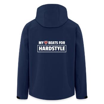 Hardstyle Merchandise My Heart bat pour Hardstyle - Veste softshell homme en polyester recyclé Stanley/Stella - marine - Dos - AI Model Male 185 light (185cm)