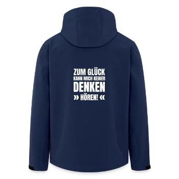 Kopfkino Genervt Provokant Beleidigen Ausrasten - Recycelte Männer Softshell-Jacke von Stanley/Stella - Navy - Hinten - AI Model Male 185 light (185cm)