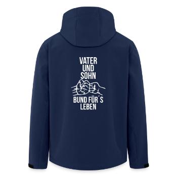 Vater und Sohn Geschenk Eltern Papa Dad Spruch - Recycelte Männer Softshell-Jacke von Stanley/Stella - Navy - Hinten - AI Model Male 185 light (185cm)