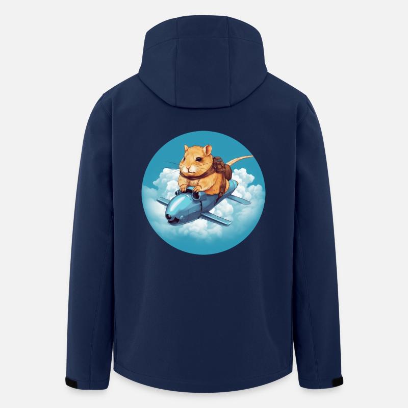 Hamster sur Rocket Sunset Blue - Veste softshell homme en polyester recyclé Stanley/Stella - marine