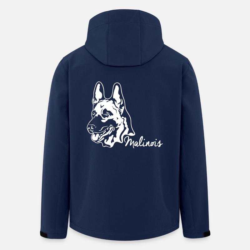 MALINOIS PORTRAIT - Recycelte Männer Softshell-Jacke von Stanley/Stella - Navy