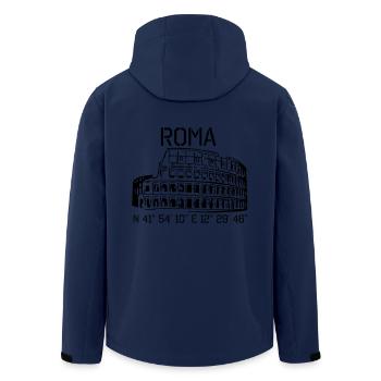 Rom Koordinaten N 41° 54' 10'' O 12° 29' 46'' - Recycelte Männer Softshell-Jacke von Stanley/Stella - Navy - Hinten - AI Model Male 185 light (185cm)