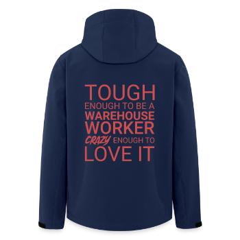 Warehouse Worker Crazy - Recycelte Männer Softshell-Jacke von Stanley/Stella - Navy - Hinten - AI Model Male 185 light (185cm)
