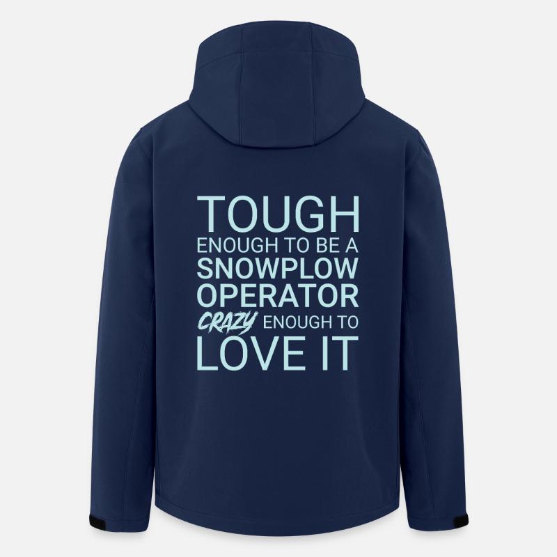Snowplow Operator Crazy - Men’s Recycled Softshell Jacket by Stanley/Stella - navy