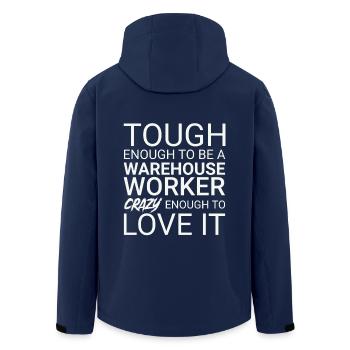 Warehouse Worker Crazy - Recycelte Männer Softshell-Jacke von Stanley/Stella - Navy - Hinten - AI Model Male 185 light (185cm)