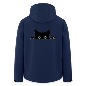 Katze - Recycelte Männer Softshell-Jacke von Stanley/Stella - Navy - Hinten - AI Model Male 185 light (185cm)