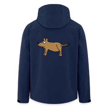 Dog - Men’s Recycled Softshell Jacket by Stanley/Stella - navy - Back - AI Model Male 185 light (185cm)