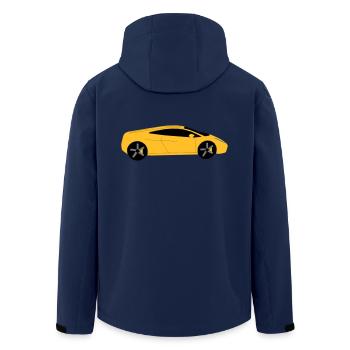 Car Car Sports Car Vehicle - Men’s Recycled Softshell Jacket by Stanley/Stella - navy - Back - AI Model Male 185 light (185cm)