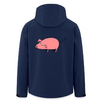 Cochon roz3 - Veste softshell homme en polyester recyclé Stanley/Stella - marine - Dos - AI Model Male 185 light (185cm)