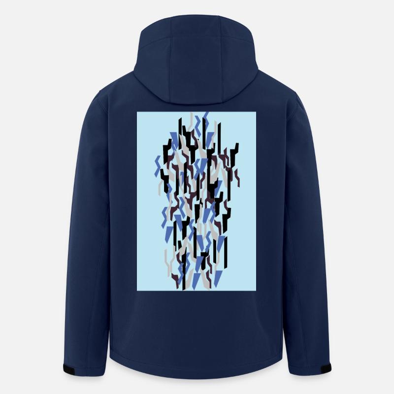 Camouflage Kunst Hellblau Gaming - Recycelte Männer Softshell-Jacke von Stanley/Stella - Navy