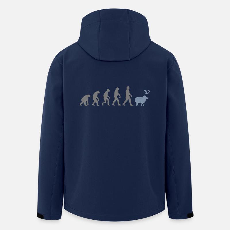 evolution mouton - Veste softshell homme en polyester recyclé Stanley/Stella - marine