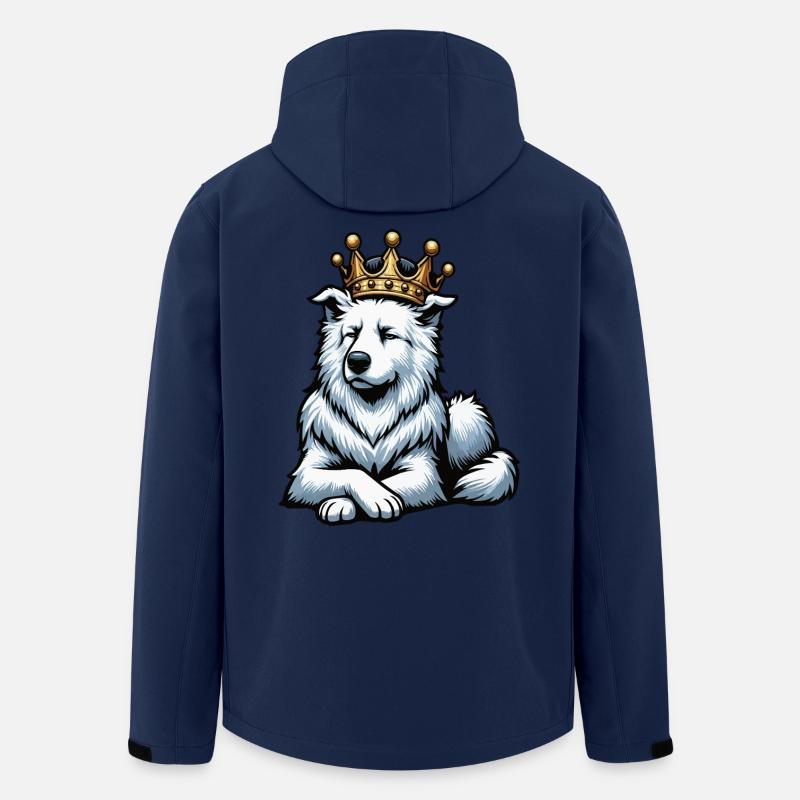 Weißer Schäferhund Schäferhund Schäferhunde - Recycelte Männer Softshell-Jacke von Stanley/Stella - Navy