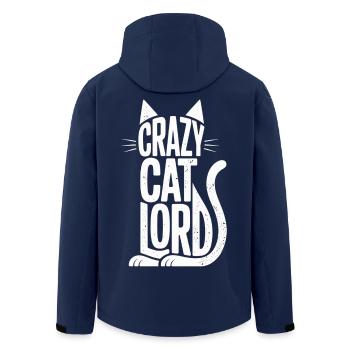 Cat Lord Shirt mit Katzenohren - Recycelte Männer Softshell-Jacke von Stanley/Stella - Navy - Hinten - AI Model Male 185 light (185cm)