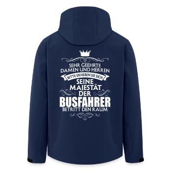 BUSFAHRER - Majestät - Recycelte Männer Softshell-Jacke von Stanley/Stella - Navy - Hinten - AI Model Male 185 light (185cm)