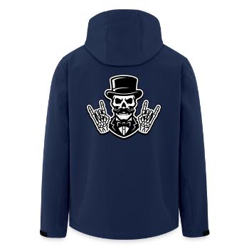 Groom Party Skeleton - Men’s Recycled Softshell Jacket by Stanley/Stella - navy - Back - AI Model Male 185 light (185cm)