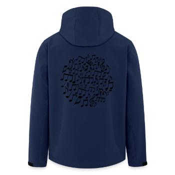 Noten Im Kreis - Recycelte Männer Softshell-Jacke von Stanley/Stella - Navy - Hinten - AI Model Male 185 light (185cm)