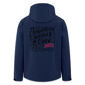 Junggesellenabschied 2025 Jga Bier - Recycelte Männer Softshell-Jacke von Stanley/Stella - Navy - Hinten - AI Model Male 185 light (185cm)