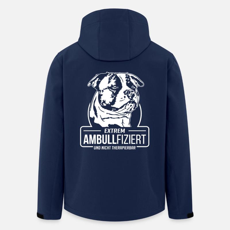 AMBULLFIZIERT American Bulldog Hunde Wilsigns - Recycelte Männer Softshell-Jacke von Stanley/Stella - Navy