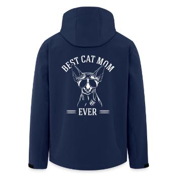 Meilleure maman chat de tous les temps Sphynx chat chats Wilsigns - Veste softshell homme en polyester recyclé Stanley/Stella - marine - Dos - AI Model Male 185 light (185cm)