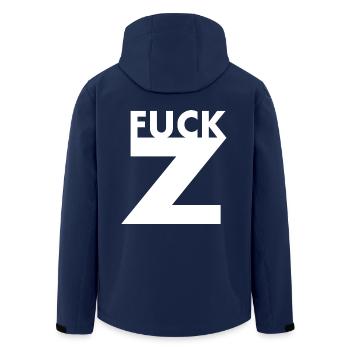 Fuck z - Recycelte Männer Softshell-Jacke von Stanley/Stella - Navy - Hinten - AI Model Male 185 light (185cm)