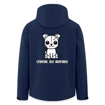 Zombie Puppy - Undead but adorable design - Men’s Recycled Softshell Jacket by Stanley/Stella - navy - Back - AI Model Male 185 light (185cm)