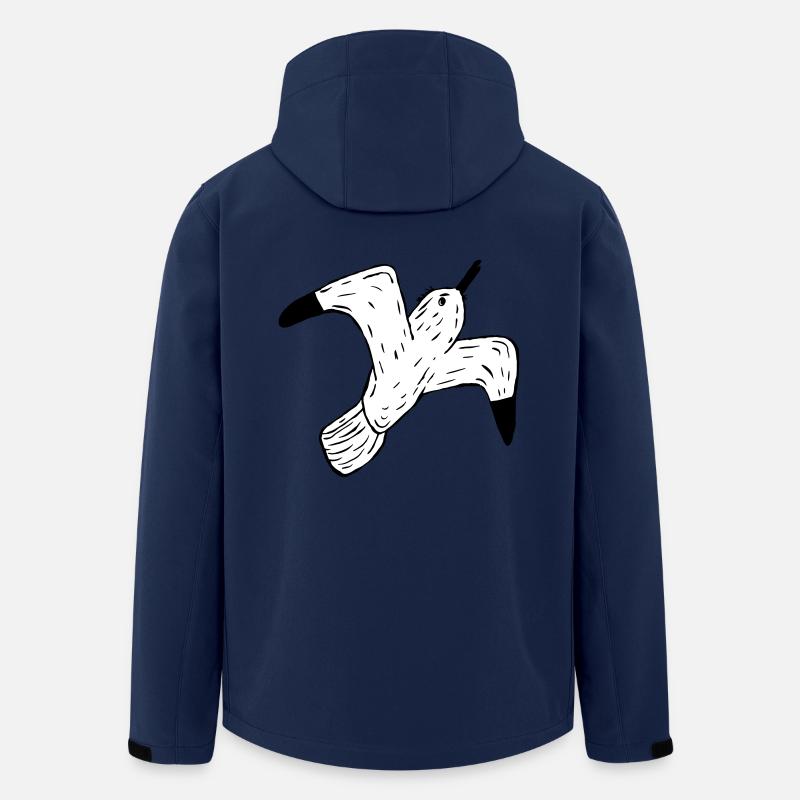 Möwe - Recycelte Männer Softshell-Jacke von Stanley/Stella - Navy