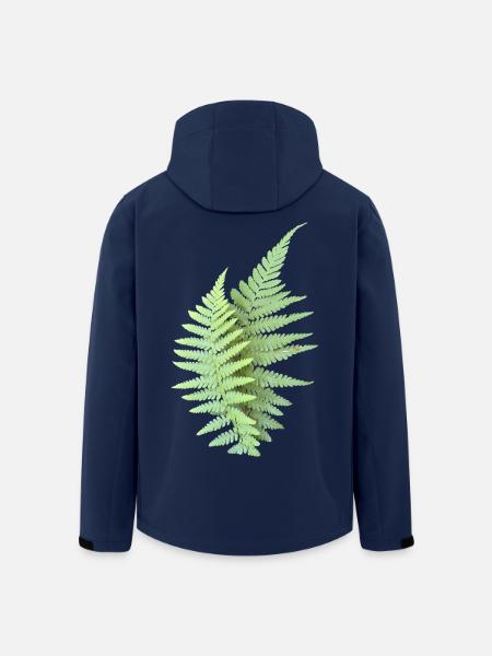 Farn Blätter Farnblätter grün - Recycelte Männer Softshell-Jacke von Stanley/Stella - Navy