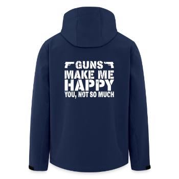 Guns Make Me Happy - You, Not So Much - Recycelte Männer Softshell-Jacke von Stanley/Stella - Navy - Hinten - AI Model Male 185 light (185cm)