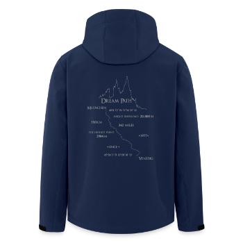 Parcours de rêve Munich-Venise - Veste softshell homme en polyester recyclé Stanley/Stella - marine - Dos - AI Model Male 185 light (185cm)